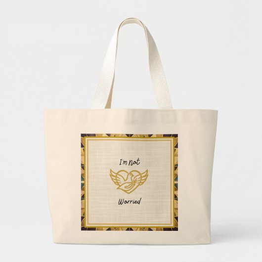 Gouden Zekerheid - Matteüs 6:25 Grote Tote Bag (Voorkant)
