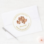 Gouden zelfgemaakte amandelolie label | Wit (Envelop)