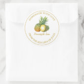 Gouden Zelfgemaakte Ananas Jam Label | Wit (Tas)