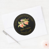 Gouden Zelfgemaakte Apple Candle Label | Zwart (Envelop)