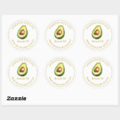 Gouden zelfgemaakte avocado olie label | Wit (Vel)