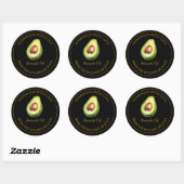 Gouden zelfgemaakte avocado olie label | Zwart (Vel)