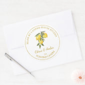 Gouden Zelfgemaakte Citrus Candle Label | Wit (Envelop)