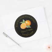 Gouden Zelfgemaakte Citrus Candle Label | Zwart (Envelop)