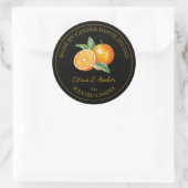 Gouden Zelfgemaakte Citrus Candle Label | Zwart (Tas)