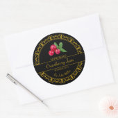 gouden zelfgemaakte cranberry jam label (Envelop)