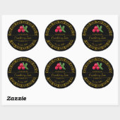 gouden zelfgemaakte cranberry jam label (Vel)