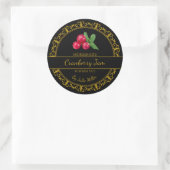 gouden zelfgemaakte cranberry jam label (Tas)