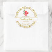 gouden zelfgemaakte cranberry jam label (Tas)