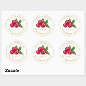 Gouden zelfgemaakte cranberry jam label | Wit (Vel)