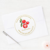 Gouden zelfgemaakte cranberry jam label | Wit (Envelop)