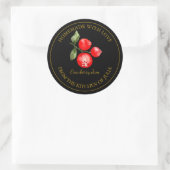 Gouden zelfgemaakte cranberry jam label | Zwart (Tas)