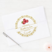 gouden zelfgemaakte framboos jam label (Envelop)