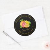 Gouden zelfgemaakte gemengde citrus jam label (Envelop)