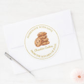 Gouden zelfgemaakte koekjes label | Wit (Envelop)