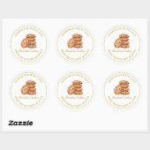 Gouden zelfgemaakte koekjes label | Wit (Vel)