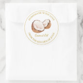 Gouden zelfgemaakte kokosolie label | Wit (Tas)