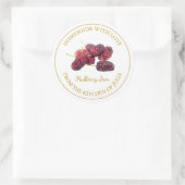 Gouden Zelfgemaakte Mulberry Jam Label | Wit (Tas)