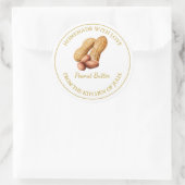 Gouden zelfgemaakte pindakaas label | Wit (Tas)