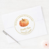 Gouden zelfgemaakte pompoen kruiden kaars label |  (Envelop)