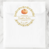  gouden zelfgemaakte pompoenboterlabel ronde sticker (Tas)