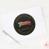 Gouden zelfgemaakte rabarber jam label | Black (Envelop)