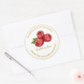 Gouden Zelfgemaakte Raspberry Jam Label | Wit (Envelop)