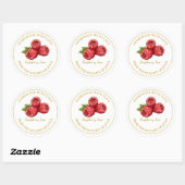 Gouden Zelfgemaakte Raspberry Jam Label | Wit (Vel)