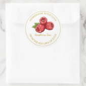 Gouden Zelfgemaakte Raspberry Jam Label | Wit (Tas)