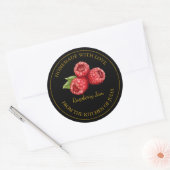 Gouden Zelfgemaakte Raspberry Jam Label | Zwart (Envelop)
