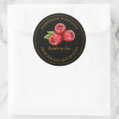 Gouden Zelfgemaakte Raspberry Jam Label | Zwart (Tas)