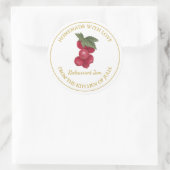 Gouden Zelfgemaakte Redcurrant Jam Label | Wit (Tas)