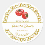  gouden zelfgemaakte tomatensaus label (Voorkant)