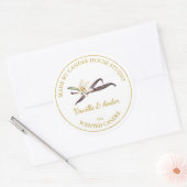 Gouden Zelfgemaakte Vanille Kaars Label | Wit (Envelop)