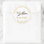 Gouden Zelfgemaakte Vanille Kaars Label | Wit (Tas)