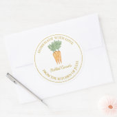 Gouden zelfgemaakte wortel augurk label | Wit (Envelop)