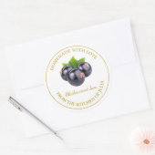 Gouden zelfgemaakte zwarte bessen jam label (Envelop)
