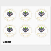 Gouden zelfgemaakte zwarte bessen jam label (Vel)