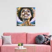 Gouden ziel, oneindige hemel canvas afdruk (Insitu (Woonkamer))