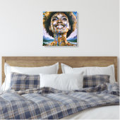 Gouden ziel, oneindige hemel canvas afdruk (Insitu (Slaapkamer))