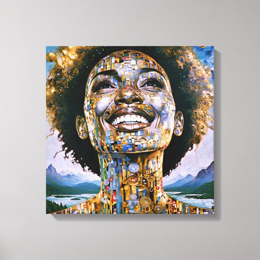 Gouden ziel, oneindige hemel canvas afdruk (Voorkant)