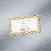 Gouden zigzag glitter magnetisch visitekaartje (Voorbeeld)