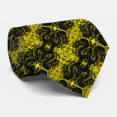 Gouden Zijde Dragon Foulard Stropdas (Opgerold)