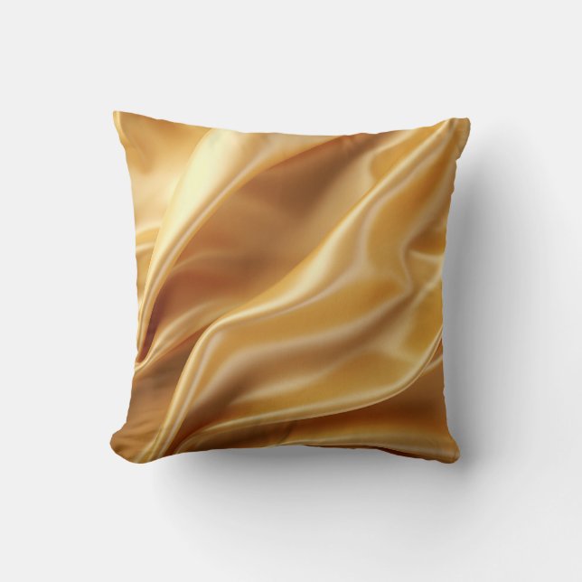 Gouden Zijde Elegantie Kussen (Voorkant)