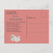 gouden zijde en parels Verloving IV Uitnodiging Briefkaart (Achterkant)