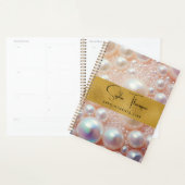 Gouden zijdeachtige parels nieuwjaar planner (Display)