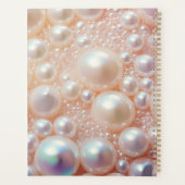 Gouden zijdeachtige parels nieuwjaar planner (Achterkant)