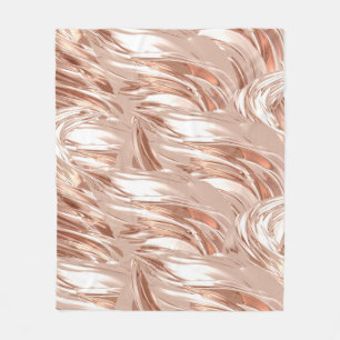 Gouden zijden doek: 3D metallic textuur. Fleece Deken