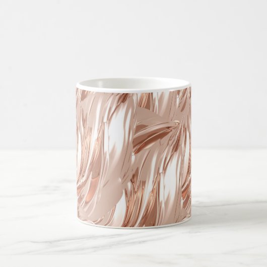 Gouden zijden doek: 3D metallic textuur. Koffiemok (Center)