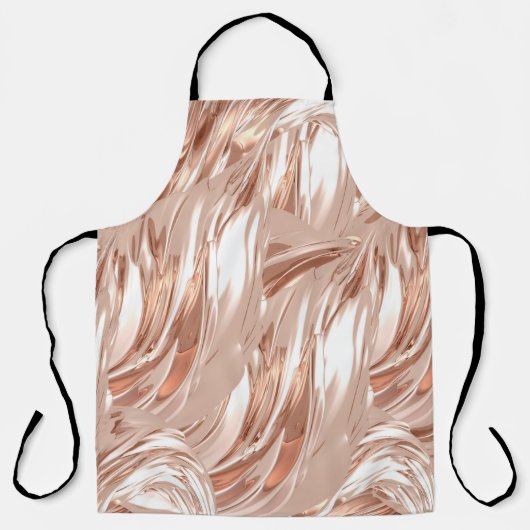 Gouden zijden doek: 3D metallic textuur. Schort (Voorkant)